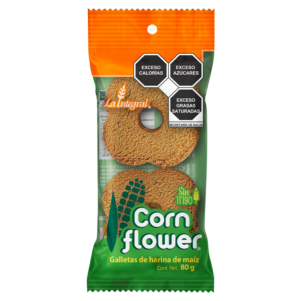 Galletas saludables con fibra La Integral Arte Familia Corn Flower Galletas saludables con fibra La Integral Arte Familia Corn Flower