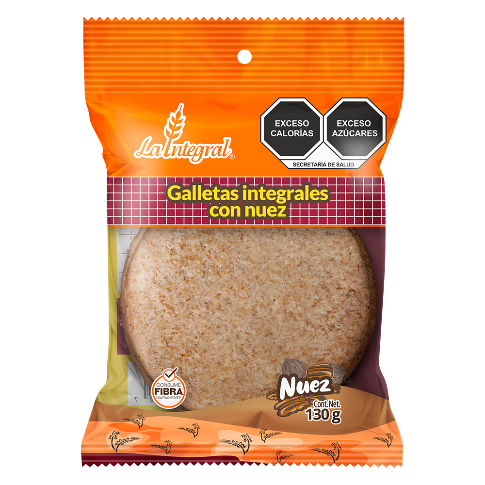 Galletas saludables con fibra La Integral Familia Galleta Nuez Galletas saludables con fibra La Integral Familia Galleta Nuez