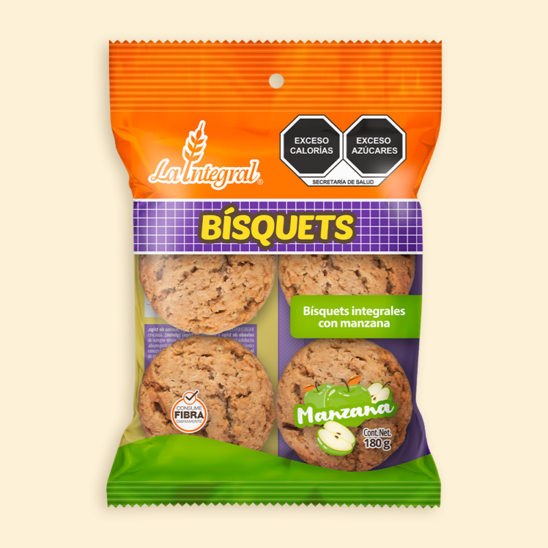 La Integral Presentacion BISQUETS MANZANA 180g
