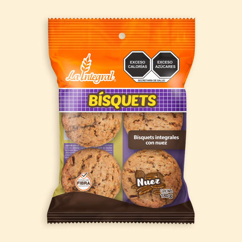 La Integral Presentacion BISQUETS NUEZ 180g