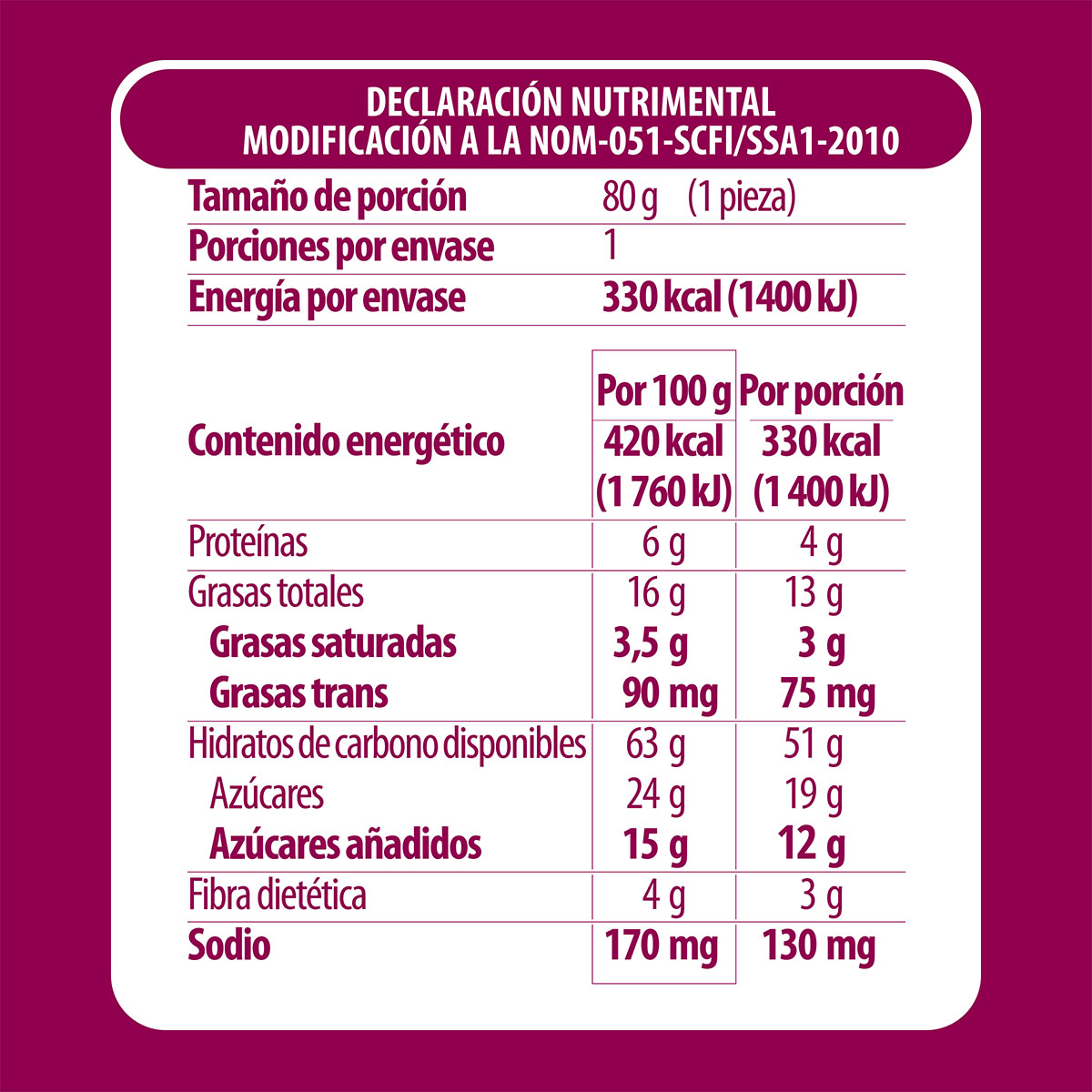 La Integral Slimbar Arandano Tabla
